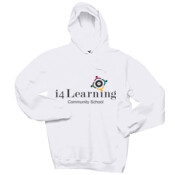 ADULT, Pull-Over Hooded Sweatshirt, i4Learning logo_full color