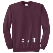 ADULT, Classic Crewneck Sweatshirt, Front and Back, i4Learning logo_White