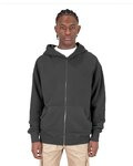 Unisex Max Heavy Fleece Garment-Dyed Double-Zip Hooded Sweatshirt