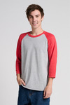 Unisex Premium Blend Combed Ring Spun 3/4 Sleeve Raglan