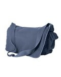 Pigment-Dyed Raw Edge Messenger Bag