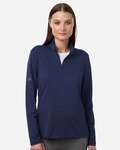 Women's Textured Stripe Quarter-Zip Pullover