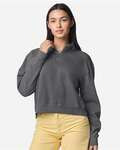 Women's Garment-Dyed Mid-Length Quarter-Zip Sweatshirt