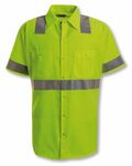Men's High Visibility Safety Short Sleeve Work Shirt