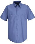 Men's Industrial Stripe Short Sleeve Work Shirt