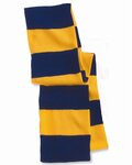 Rugby-Striped Knit Scarf