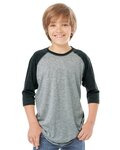 Youth Baseball Fine Jersey Three-Quarter Sleeve Tee