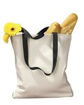Canvas Tote with Contrasting Handles