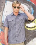 Men's Textured Solid Short Sleeve Shirt