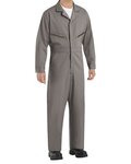Men's Extended Sizes Zip-Front Cotton Coverall