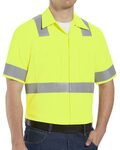 Men's Tall High Visibility Safety Short Sleeve Work Shirt