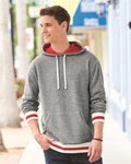 Unisex Peppered Fleece Lapover Hooded Sweatshirt