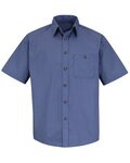Men's Tall Mini-Plaid Uniform Short Sleeve Shirt