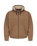 Men's Tall Brown Duck Hooded Jacket - EXCEL FR® ComforTouch