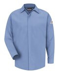 Men's Tall Concealed-Gripper Pocketless Work Shirt