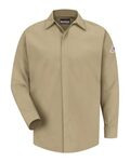 Men's Concealed-Gripper Pocketless Work Shirt