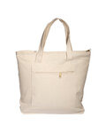 Zippered Cotton Canvas Tote Bag